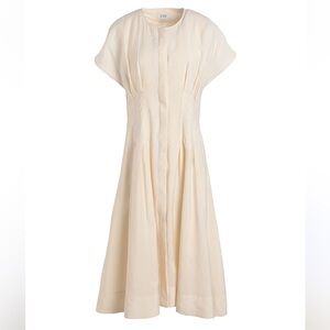 COS Pleated‎ Button Down Dress Size 10 Pockets